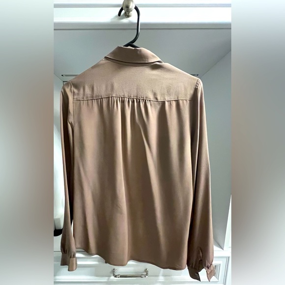 Taupe silky shirt - Picture 2 of 2